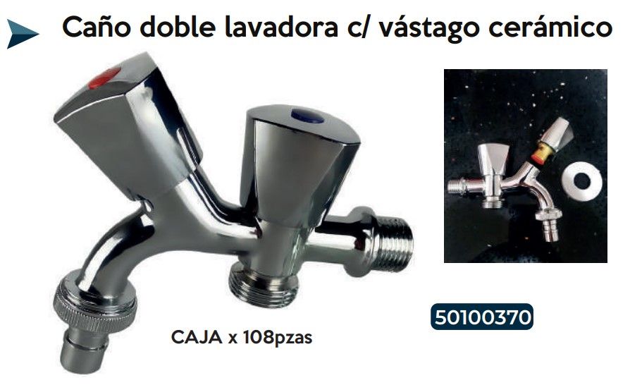 CAÑO PARA LAVADORA- 2 SALIDAS APACHE COD370