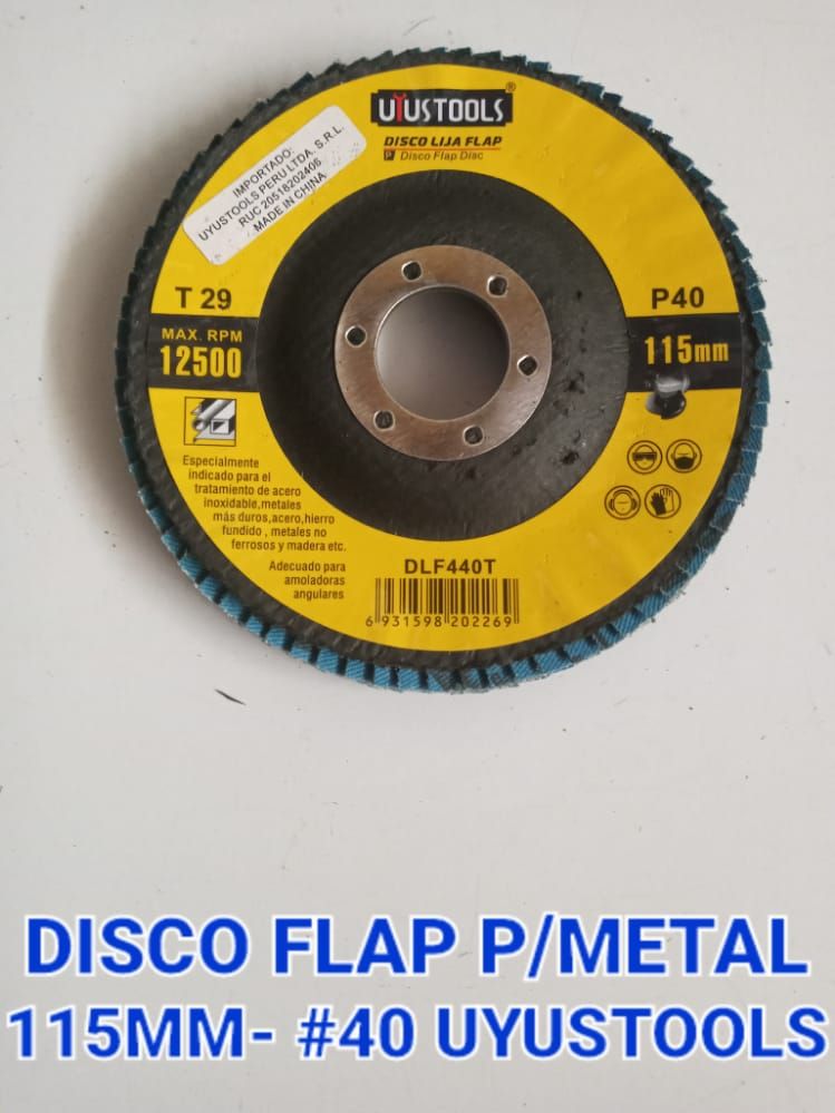 DISCO FLAP P/METAL 115MM 40 UYUSTOOLS