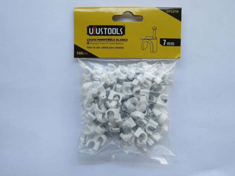 GRAPA P/CABLE BLANCO 7MM UYUSTOOLS