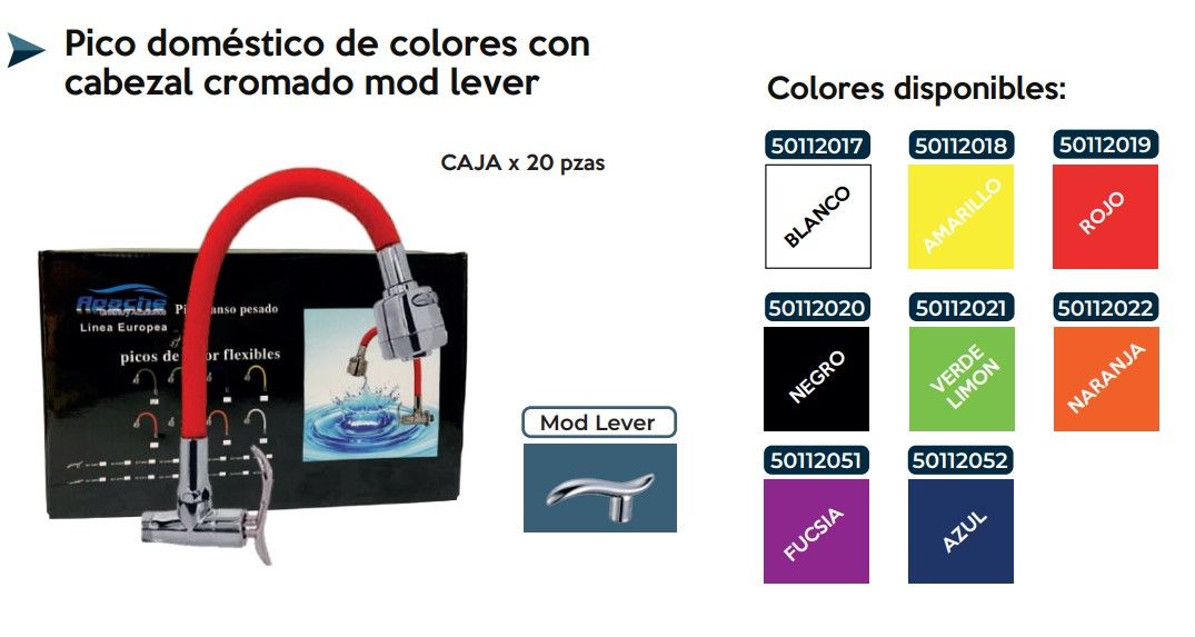 LLAVE PICO GANZO DOMESTICO ROJO MOD LEVER
