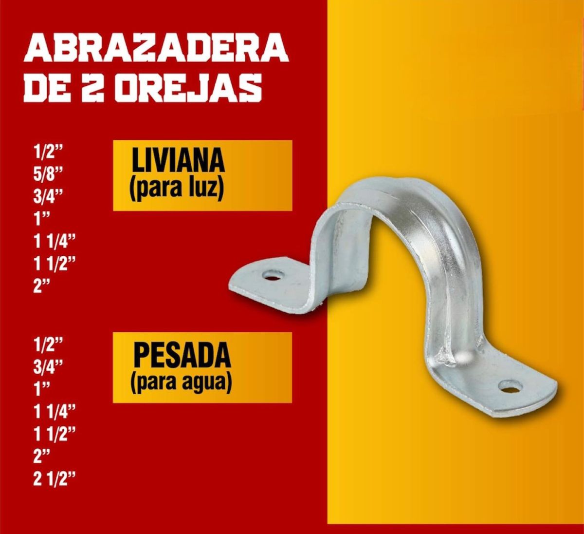 ABRAZADERA P/TUBO DOBLE REFUERZO 5/8 C/2