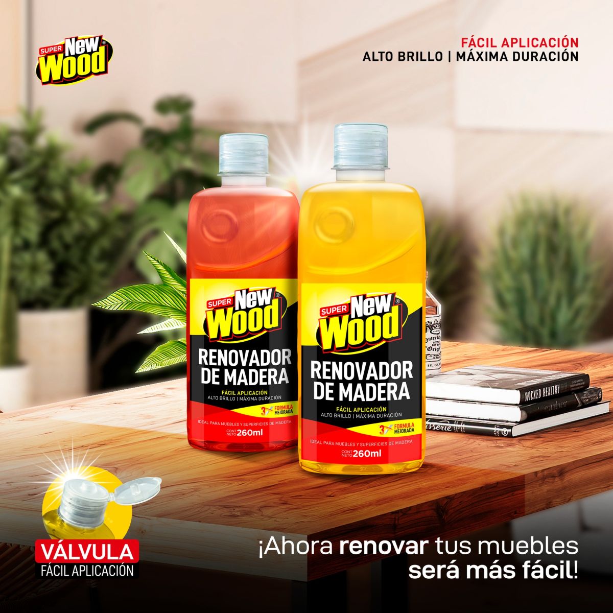 RENOVADOR DE MADERA NEW WOOD AMARILLO 260ML