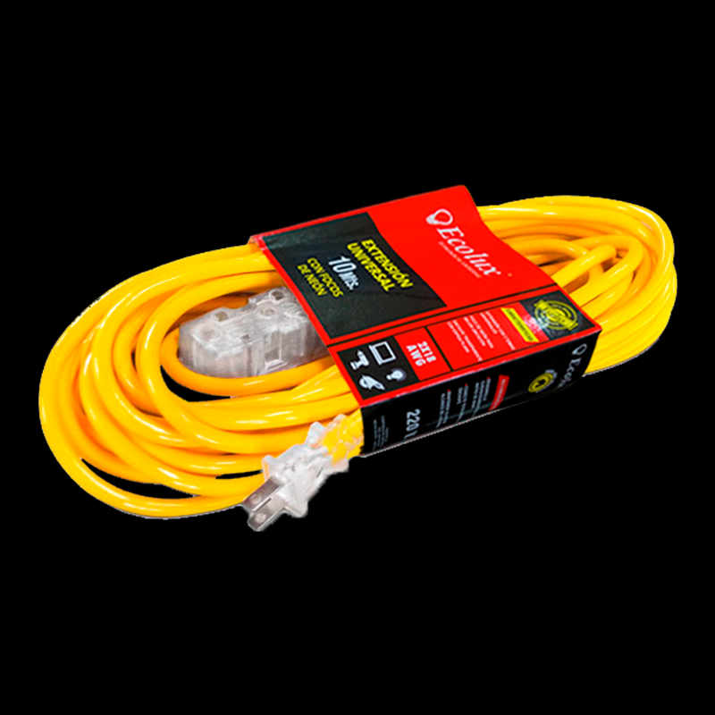 EXTENSION VULC. SILICONADA Y LUZ NEON 10MT ECOLUX