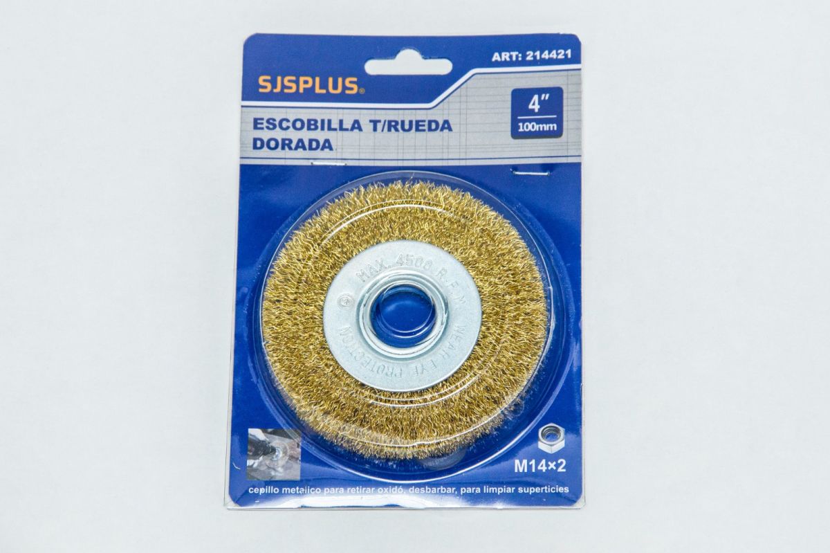 ESCOBILLA T/RUEDA 4 DORADA SJSPLUS