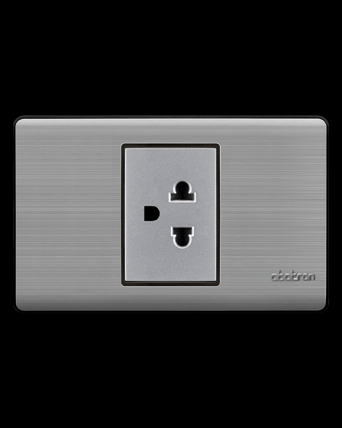 TOMACORRIENTE SIMPLE P/E ACERO  L/T ABATRON AB-FI14