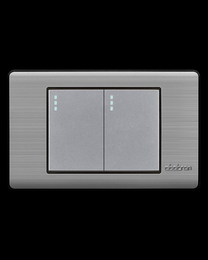 INTERRUPTOR CONMUTACION DOBLE P/E ACERO AB-FI02C
