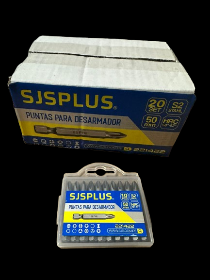 PUNTAS PARA DESARMADOR 50MM/PH2 10UN/SET SJSPLUS
