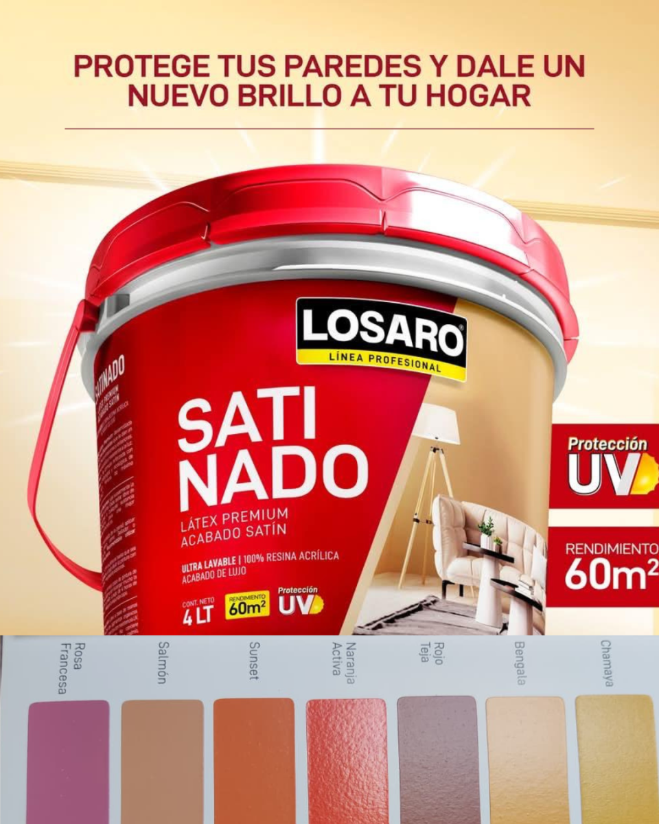 LATEX SATINADO ROJO TEJA LOSARO X GLN