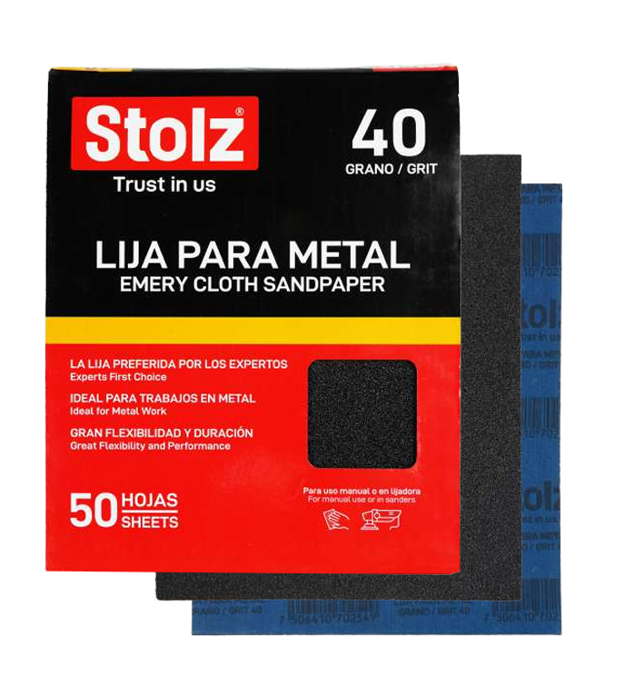 LIJA DE METAL STOLZ GRANO 60 PAQ50U